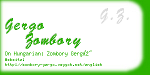 gergo zombory business card